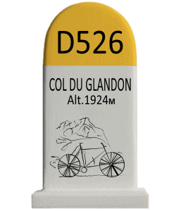 Magneet Col du Glandon - Fiets paaltje