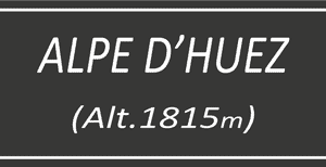 Magneet Alpe d'Huez Z/W hoogtebord
